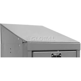 Locker Accessory, Individual Slope Top 12"W x 12"D x 4"H - Dark Gray