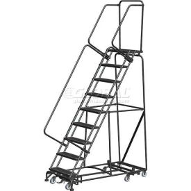 9 Step 16"W Navigator All-Directional Steel Safety Ladder w/ Standard Rails