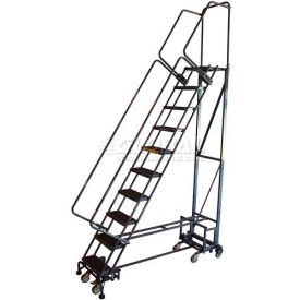 10 Step 16"W Navigator All-Directional Steel Safety Ladder w/ Standard Rails