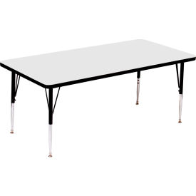 Activity Tables, 60"L x 30"W, Standard Height, Rectangular - White