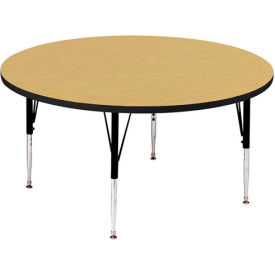 Activity Tables, 60"L x 60"W, Standard Height, Round - Fusion Maple
