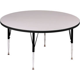 Activity Tables, 48"L x 48"W, Standard Height, Round - Gray Granite