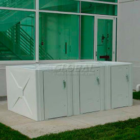 Bike Storage Locker W/T-Handle, 2 Bike Capacity, 40"Wx74-1/2"Dx49"H, Tan, Assembled