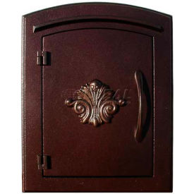 Locking Security Option with Decorative Scroll Door, Faceplate, Antique Copper