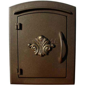 Locking Security Option with Decorative Scroll Door, Faceplate in Bronze