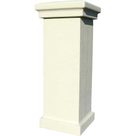 Non-Locking Stucco Column Mailbox in Sandstone Color, (Column Only)
