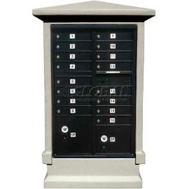Decorative Stucco Mailbox Center, SHORT Pedestal (Column Only) Unpainted