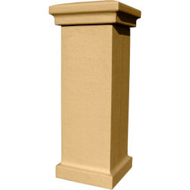 Non-Locking Stucco Column Mailbox in Burnt Tuscan Color, (Column Only)