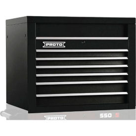 550S Series 34"W X 25"D X 27"H 6 Drawer Black Top Chest