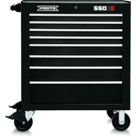 550S Series 34"W X 25"D X 41"H 8 Drawer Black Roller Cabinet