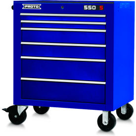 550S Series 34"W X 25"D X 41"H 6 Drawer Blue Roller Cabinet