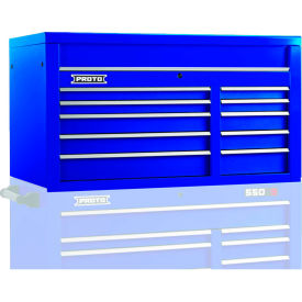550S Series 50"W X 25"D X 27"H 10 Drawer Blue Top Chest