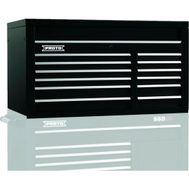 550S Series 50"W X 25"D X 27"H 12 Drawer Black Top Chest