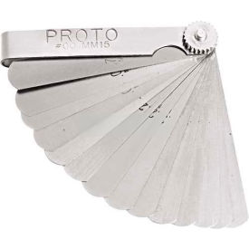 15 Blade Metric Feeler Gauge Set, 1/2" x 3" Blades