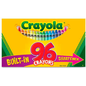 Regular Crayons, Built-In Sharpener, Assorted, 96/Box