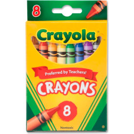 Classic Crayons, Nontoxic, Assorted, 8/Box