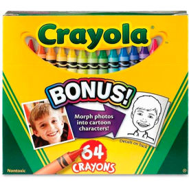 Classic Crayon Set, Nontoxic, Assorted, 64/Box