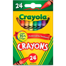 Classic Crayons, Nontoxic, Assorted, 24/Box