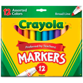 Classic Markers, Conical Tip, Assorted, 12/Set