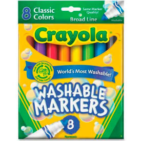 Washable Markers, Conical Tip, Nontoxic, Assorted, 8/Set