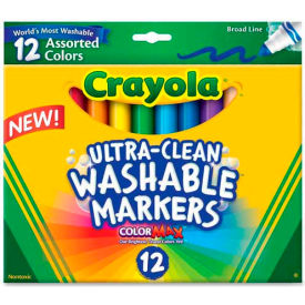Washable Markers, Conical Tip, Nontoxic, Assorted, 12 /Set