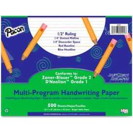 Multi-Program Handwriting Paper, 10-1/2" x 8", 1/2" Ruling, 500 Sheets/Ream