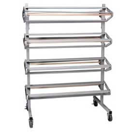 Horizontal Mobile Paper Rack, Holds 8 Rolls, Gray