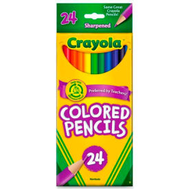 Colored Pencils, Sharpened, Assorted, 24/Set