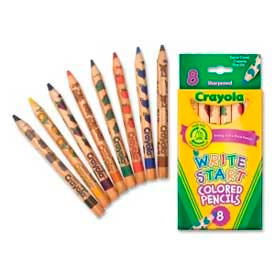 Write Start Colored Pencils, Sharpened, Assorted, 8/Set