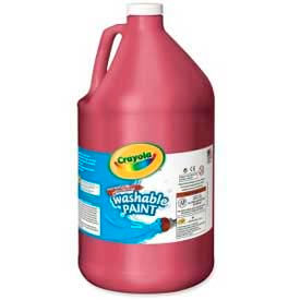 Washable Paint, Nontoxic, 1 Gallon, Red