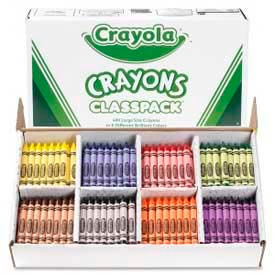 Large Crayons Classpack, 8 Colors, 400/Box
