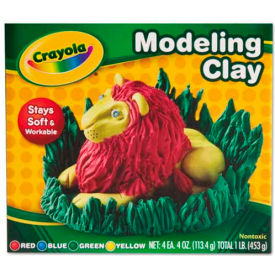 Modeling Clay, Nontoxic, 4 oz., Assorted Colors, 4/Pack