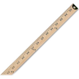 Yardstick with Brass Ends, 36" Long, Wood, 1 Each