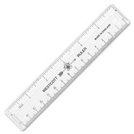 English and Metric Shatterproof Ruler, 6" Long, Clear