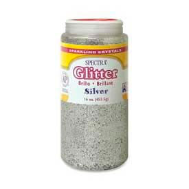 Sparkling Crystals Glitter, 16 oz., Silver