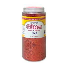 Sparkling Crystals Glitter, 16 oz., Red