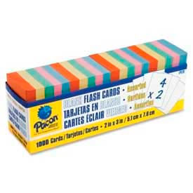 Blank Flash Card Dispenser Box, 2" x 3", Assorted, 1000 Cards/Pack