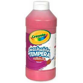Washable Tempera Paint, Nontoxic, 16 oz., Red