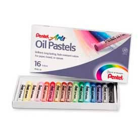 Oil Pastels, 16 Assorted Colors, Set of 16