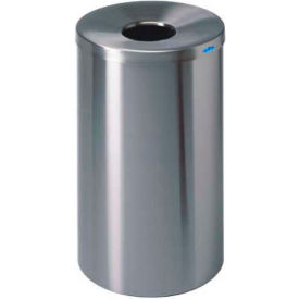Stainless Steel Jumbo Round Open Top Trash Can, 45 Gallon