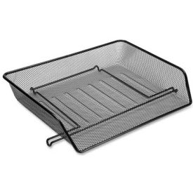 Side-Loading Mesh Letter Trays, Black, 2/Pack