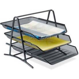 3-Tier Mesh Desk Tray, Black