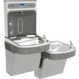 Elkay EZSTL8WSLK ezH2O Bi-Level Bottle Filling Station, Refrigerated, Non-Filtered, Light Gray