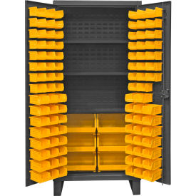 Bin Cabinet - 12 Gauge With 102 Hook-On Bins & Shelves, 36"W x 24"D x 78"H