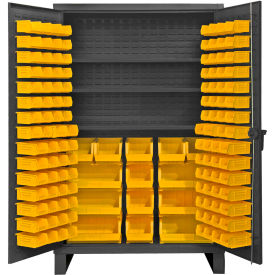 Bin Cabinet - 12 Gauge With 134 Hook-On Bins & Shelves- 48"W x 24"D x 78"H