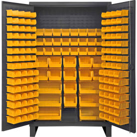 Durham Bin Cabinet - 12 Gauge With 162 Hook-On Bins, 48"W x 24"D x 78"H