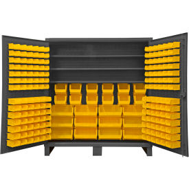 Bin Cabinet - 12 Gauge With 192 Hook-On Bins & Shelves, 72"W x 24"D x 78"H