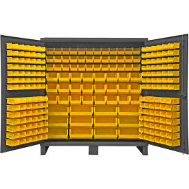 Bin Cabinet - 12 Gauge With 240 Hook-On Bins, 72"W x 24"D x 78"H