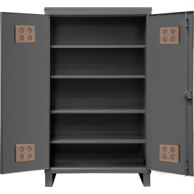 Heavy Duty Outdoor Shelf Cabinet, 12 Gauge, 36"W x 24"D x 78"H, Gray