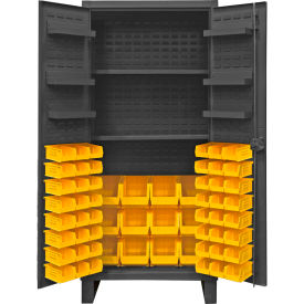 Bin Cabinet With 60 Hook-On Bins & Shelves, 36"W x 24"D x 78"H